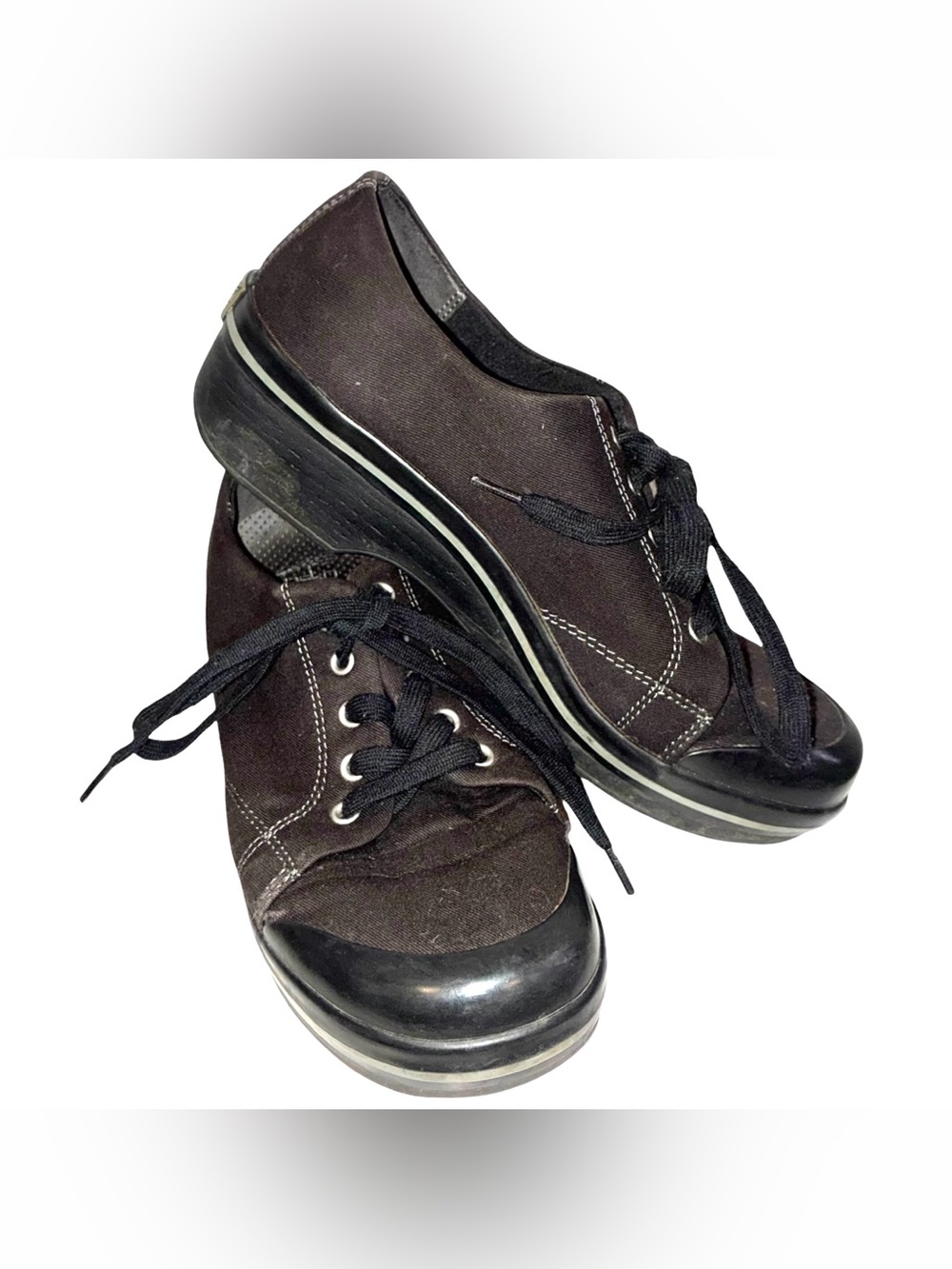 Dansko Women’s Black Veda Vegan Lace-Up Casual Sneakers Size 40